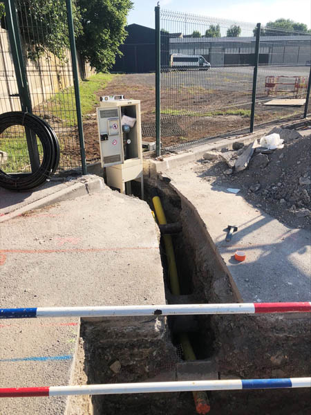 Travaux de raccordement au biogaz au centre d'exploitation Jacqueson à Rethel